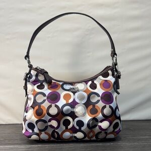 Coach Multicolor Circle Pattern Shoulder Bag small shoulder bag